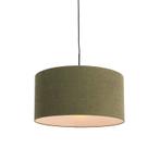 Hanglamp zwart met groene kap 50 cm - Combi 1, Huis en Inrichting, Lampen | Hanglampen, Nieuw, Overige materialen, Modern, 75 cm of meer