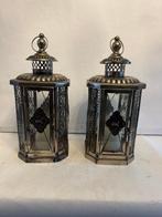 Lantaarn (2) - set vintage lantaarns - IJzer, Glas