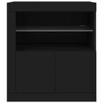VidaXL dressoir met led, zwart, 60,5 x 37 x 67 cm, Ophalen, Nieuw
