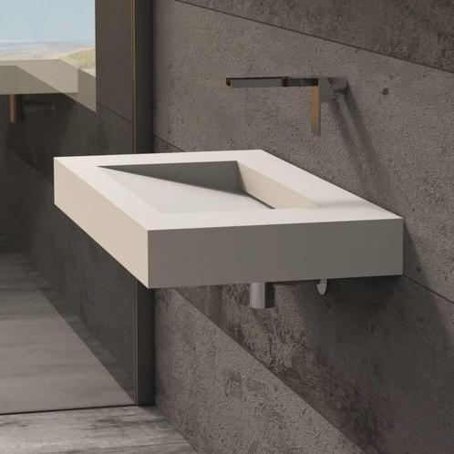 Wastafel Ideavit Solidsquare 90x46x10 cm Solid Surface Mat, Doe-het-zelf en Verbouw, Sanitair, Ophalen of Verzenden