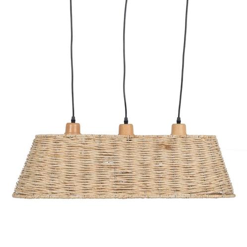 Plafondlamp Zwart Natuurlijk Ijzer 220-240 V 77 x 27 x 92 cm, Huis en Inrichting, Lampen | Plafondlampen, Verzenden