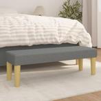 vidaXL Bankje 100x30x30 cm stof donkergrijs, Verzenden, Nieuw, Stof, Minder dan 150 cm