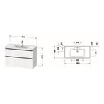 Badkamermeubelset Duravit D-Neo Wastafel Keramiek, Ophalen of Verzenden, Nieuw