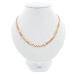 Gouden bismark schakel ketting | 45,5 cm (gouden ketting), Ophalen of Verzenden, Gebruikt, Overige kleuren, Goud
