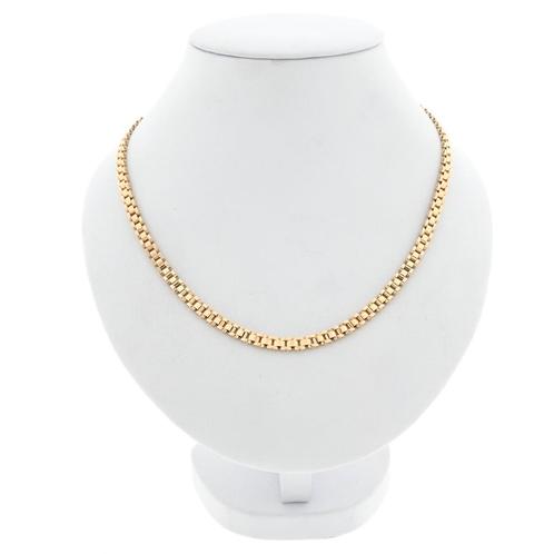 Gouden bismark schakel ketting | 45,5 cm (gouden ketting), Sieraden, Tassen en Uiterlijk, Kettingen, Overige kleuren, Gebruikt