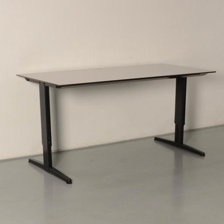 Aspa bureau, lichtgrijs blad, 160 x 80 cm, hoogte instelbaar, Huis en Inrichting, Bureaus, Ophalen of Verzenden