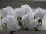 Zijden Roosjes Pure White 5-6 cm 10 stuks, Ophalen of Verzenden, Nieuw