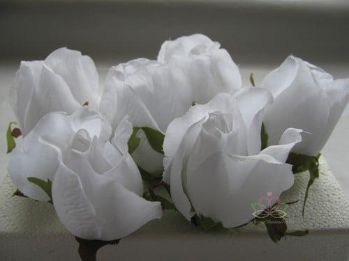 Zijden Roosjes Pure White 5-6 cm 10 stuks, Huis en Inrichting, Woonaccessoires | Kunstplanten en Kunstbloemen, Nieuw, Ophalen of Verzenden