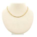 Bicolor gouden Figarope ketting; Cento group | 36,5 cm, Sieraden, Tassen en Uiterlijk, Kettingen, Ophalen of Verzenden, Gebruikt