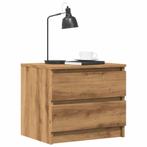 vidaXL Nachtkastjes 2 st 50x40x43.5 cm bewerkt hout, Verzenden, Nieuw, Hout