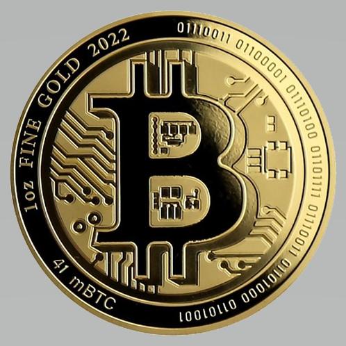 Gouden Bitcoin 1 oz 2022 (500 oplage), Postzegels en Munten, Munten en Bankbiljetten | Verzamelingen, Munten, Verzenden