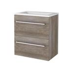 Badmeubelset BWS Salt 60x39cm Met Grepen 2 Lades Met, Doe-het-zelf en Verbouw, Ophalen of Verzenden, Nieuw, Chroom, Bad