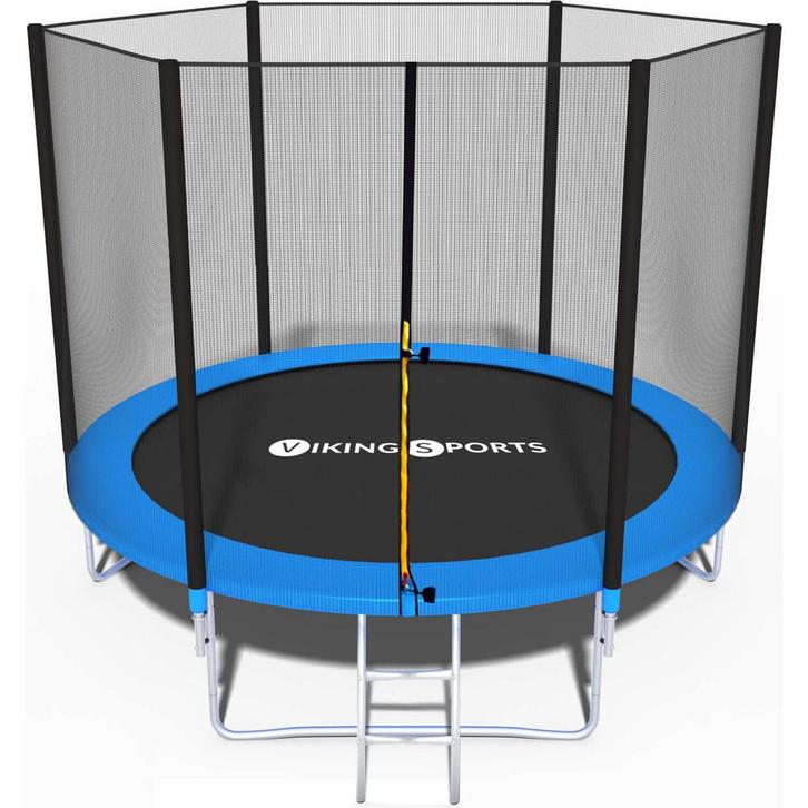 Trampoline 244 cm met veiligheidsnet - blauw, Kinderen en Baby's, Speelgoed | Buiten | Trampolines, Nieuw, Ophalen of Verzenden