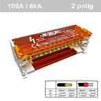 SEP verdeelblok 2 polig 100A 15 aansluitingen - BVT-215 -, Doe-het-zelf en Verbouw, Elektra en Kabels, Ophalen of Verzenden, Nieuw