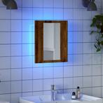 vidaXL Badkamerspiegelkast LED 40x12x45 cm bewerkt hout oud, Huis en Inrichting, Tafels | Kaptafels, Verzenden, Nieuw