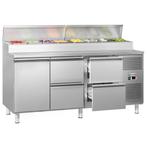 GGM Gastro | Voorbereidingstafel ECO - 1795mm - 1 deur & 4 |, Zakelijke goederen, Horeca | Meubilair en Inrichting, Verzenden