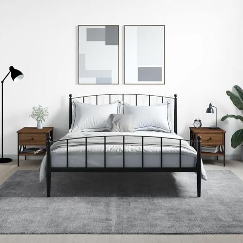 vidaXL Nachtkastjes 2 st 40x42x45 cm bewerkt hout bruin, Huis en Inrichting, Slaapkamer | Nachtkastjes, Nieuw, Minder dan 45 cm