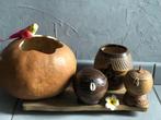Doos (4) - Doos / sierpot exotische kokosnoot / kalebashout, Antiek en Kunst