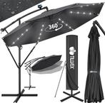 Tillvex® LED Parasol - Zweefparasol - Ø300cm - 360° Draaibaa, Tuin en Terras, Verzenden, Zo goed als nieuw