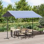 vidaXL Luifel vrijstaand 300x300 cm stof en staal blauw en, Verzenden, Nieuw
