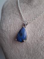 Opaal - Zilver - Hanger - Australian Black Crystal