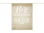 Banner Here Comes The Bride 51cm, Verzenden, Nieuw