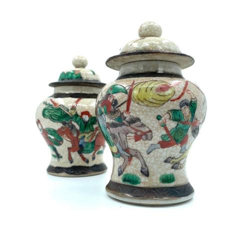 Nanking Porselein | Chinese Craquelé Gemberpotten, Antiek en Kunst, Antiek | Porselein, Verzenden