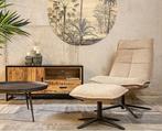 Fauteuil Marcus met voetenbank | Eleonora | Beige + GRATIS 5, Huis en Inrichting, Fauteuils, Ophalen of Verzenden, Nieuw