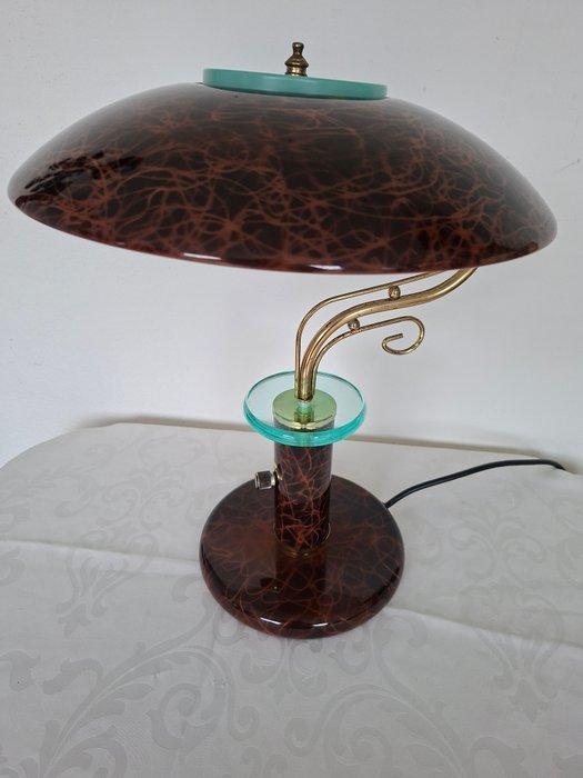 Notarislamp - Bankierslamp (met dimmer) - Bureaulamp - Glas,, Antiek en Kunst, Curiosa en Brocante
