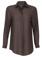 Blouse Janet Bruin, damestop met lange mouwen, Kleding | Dames, Tops, Verzenden, Nieuw