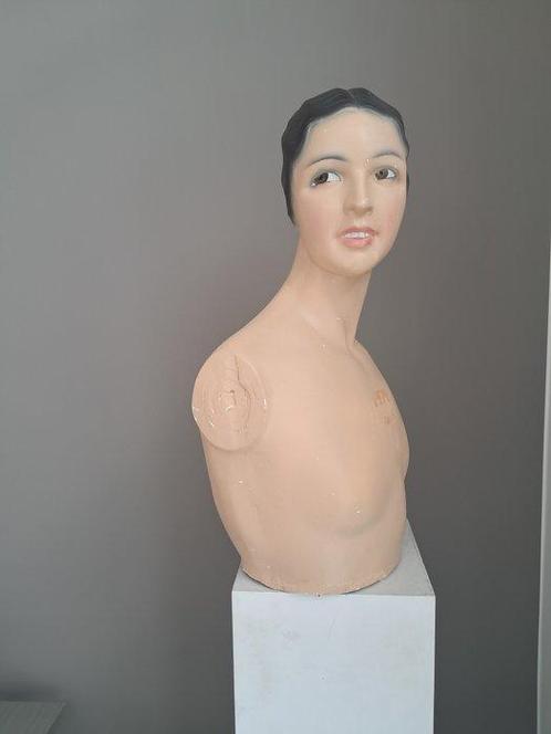 Buste, PEPE Paris Etalagebuste - 60 cm - Gips - 1930, Antiek en Kunst, Curiosa en Brocante