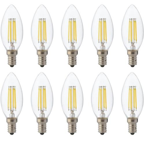 Voordeelpak LED Lamp 10 Pack - Kaarslamp - Filament - E14, Huis en Inrichting, Lampen | Losse lampen, Led-lamp, Nieuw, E14 (klein)