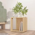 vidaXL Bijzettafel 33x33x34,5 cm bewerkt hout sonoma, Verzenden, Nieuw
