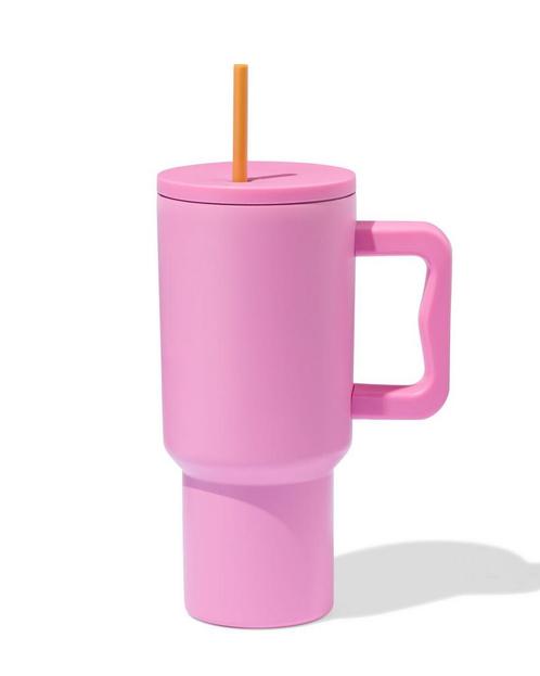 HEMA Drinkbeker 900ml rvs roze van €17.99 voor €10.79 sale, Huis en Inrichting, Keuken | Servies, Nieuw, Verzenden