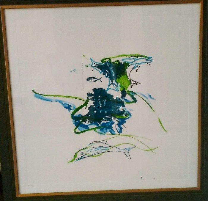 Mario Schifano (1934-1998) - Lito materica e smalti, Antiek en Kunst, Antiek | Overige Antiek