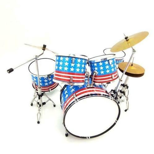 Miniatuur decoratief Amerikaanse vlag drumstel, Verzamelen, Muziek, Artiesten en Beroemdheden, Overige typen, Nieuw, Ophalen of Verzenden
