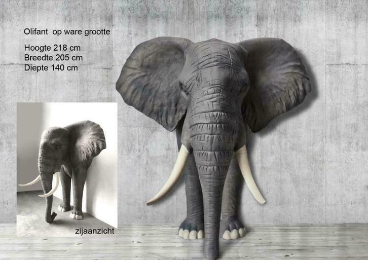 Olifant, huis en interieur Polyester olifant, € 1500,00, Huis en Inrichting, Overige Huis en Inrichting, Nieuw, Ophalen