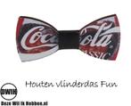Houten vlinderdas Fun Coca Cola, Nieuw