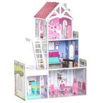 HOMdotCOM Poppenhuis 60 cm x 29 cm x 85 cm, Nieuw, Verzenden