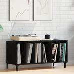 vidaXL Platenkast 100x38x48 cm bewerkt hout zwart, Huis en Inrichting, Verzenden, Nieuw