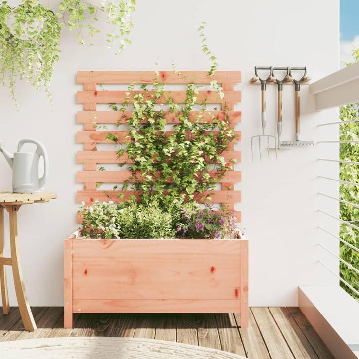 vidaXL Plantenbak met rek 79x39,5x114 cm massief douglashout, Tuin en Terras, Bloembakken en Plantenbakken, 60 tot 100 cm, Nieuw