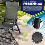 Tuinstoel - Ligstoel - Verstelbaar - Opvouwbaar - Antraciet, Caravans en Kamperen, Kampeermeubelen, Verzenden, Zo goed als nieuw