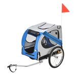 Fietskar fietsaanhanger 138x71x90 cm tot 26 kg blauw grijs z, Dieren en Toebehoren, Nieuw, Verzenden
