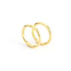 925 zilver goud vergulde piercing oorringen 12 mm, Verzenden, Nieuw, Zilver