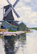 Georges Buysse (1864-1916) - Landscape with a mill in