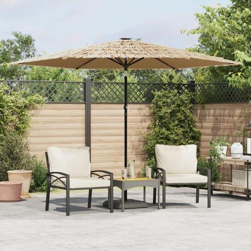 vidaXL Parasol met stalen paal 288x288x225 cm bruin, Tuin en Terras, Parasols, Nieuw, 2 tot 3 meter, Verzenden