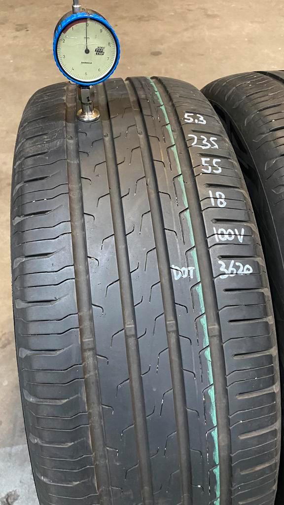 235/55/18 100V Continental EcoContact6 5,3/5mm profiel, Auto-onderdelen, Banden en Velgen, 18 inch, Erkend duurzaam, Zomerbanden