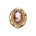 Gouden ring met camee 14 krt, Ophalen of Verzenden, Nieuw
