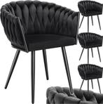 Eetkamerstoelen - Set van 4 - Met armleuning - Zwart - Tecta, Huis en Inrichting, Verzenden, Zo goed als nieuw