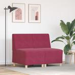 vidaXL Bankstoelen 2 pcs Wijnrood 55 x 74 x 82 cm Fluweel, Huis en Inrichting, Banken | Bankstellen, Verzenden, Nieuw, Stof, Minder dan 150 cm